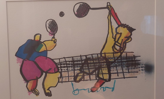 Image 1 of Incorniciato Herman Brood Tennis