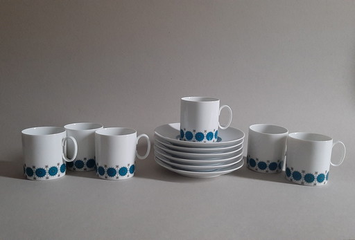 6 tazze e piattini Thomas anni '70