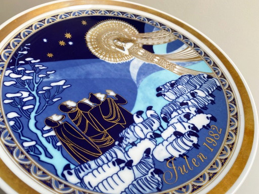 1x Christmas Wall Plate, G. Kühnlenz Bavaria - 24 Karat - Limited Edition – wanddecoratie, Gold, Porcelain (photo 2 of 5)