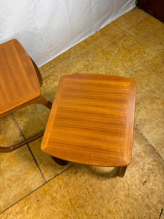 Image 1 of Mid century retro vintage teak Nest of Tables by Nathan 1960 British Quality Made Scandinavian Design  Fantastic set of mid-cent