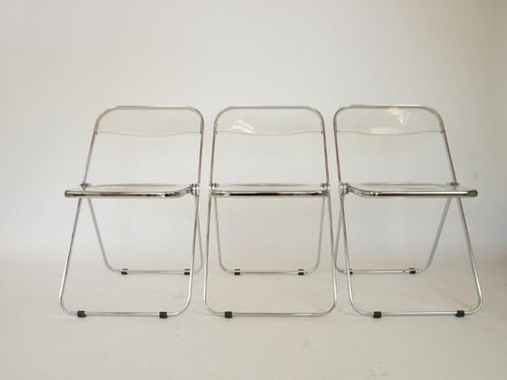 Image 1 of Giancarlo Piretti Plia folding chairs vintage design 1960s