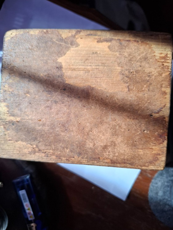 Image 1 of Antieke houten bewaardoos met Oostenrijks-Hongaarse volkskunst uit de Eerste Wereldoorlog (1914-1915)