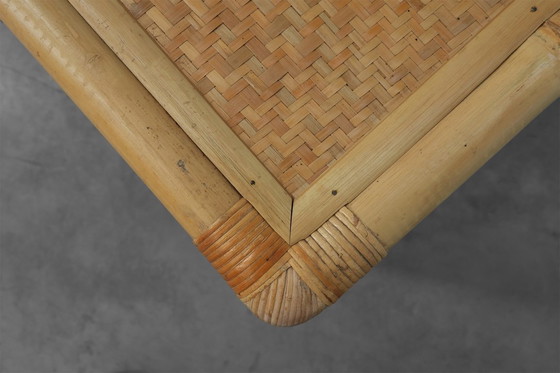 Image 1 of Cómoda o mesilla de noche italiana de bambú y mimbre de los años 70