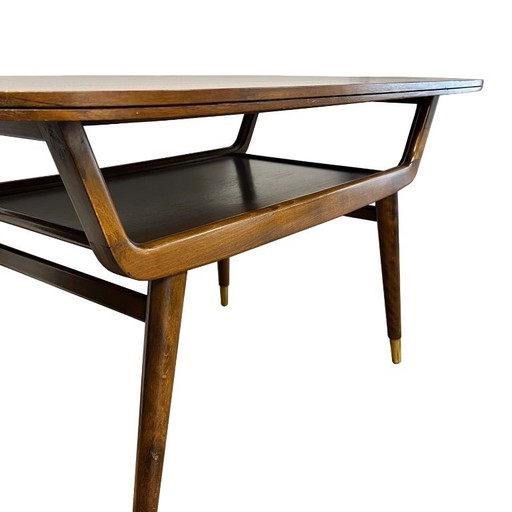 Vintage Scandinavische salontafel – jaren ’60 – met ingebouwde tijdschriftenhouder – Wood (photo 2 of 5)