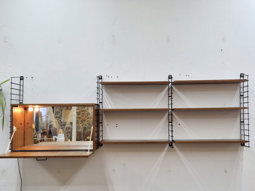 Vintage Wall System/Wall Unit With Bar Cabinet Musterring 70s