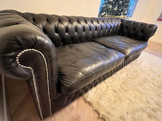 Image 1 of Chesterfield 4Seater Blackpool-Old Vintage Black - Custom Made