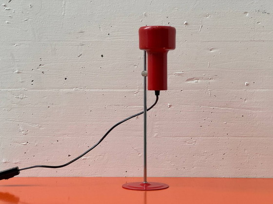 Image 1 of Mid-century red table lamp with spotlight effect, 1970s