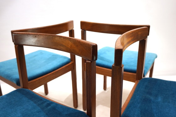 Image 1 of Asko Finland Set di 4 sedie da pranzo Tectonia di Jussi Peippo, 1960