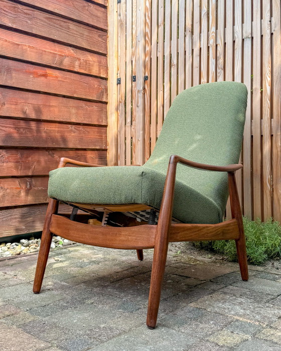 Poltrona reclinabile vintage – Poltrone, Textile, Wood (photo 3 of 14)