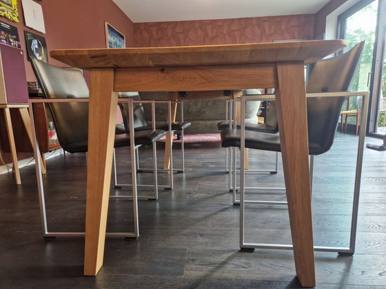 4x Arco Frame Sillas de comedor - cuero negro – Metal (photo 4 of 5)