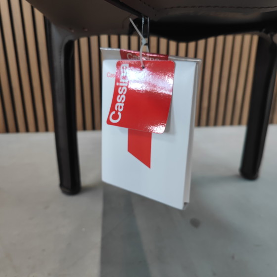 Image 1 of Cassina Cab 413 - Sedia da pranzo in pelle moka