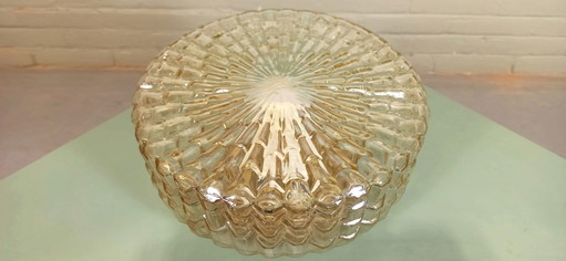 Vintage plafondlamp/plafonnier, amber