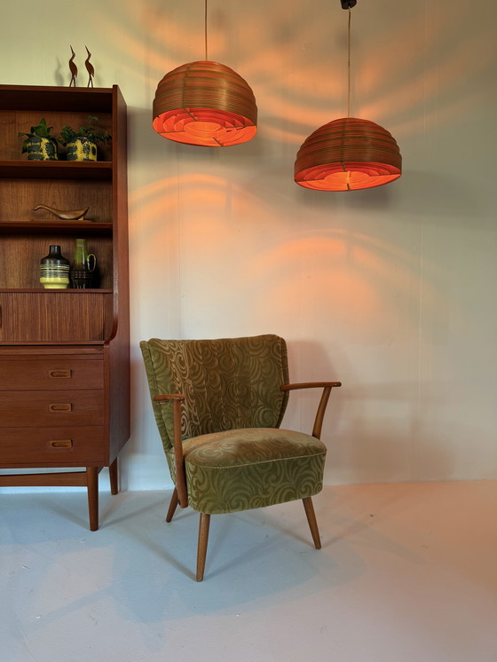 Image 1 of 2x lampade a sospensione vintage a stecche, Hans Agne Jakobsson '60