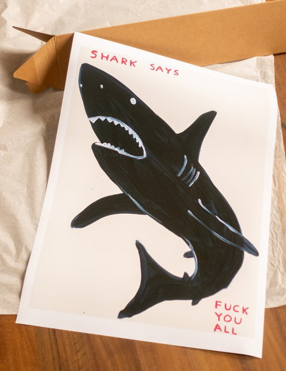 Image 1 of Shark Says - David Shrigley - Poster 50 × 70 cm