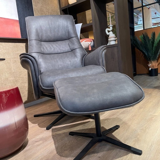 con puf Pala Lotis Antracita – Henders &Amp; Hazel, fauteuils, Plastic, Textile