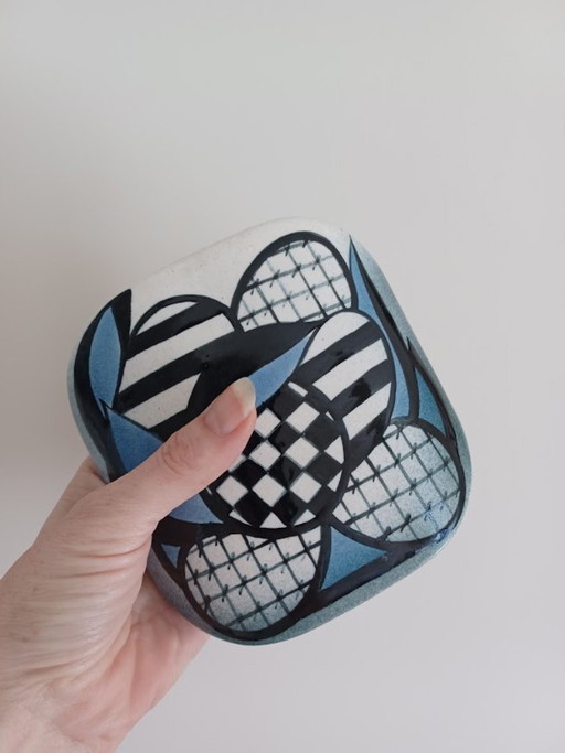 Vintage Mid-Century Moderne Geometrische Keramische Vaas – Tallinna ARS (Eesti NSV)