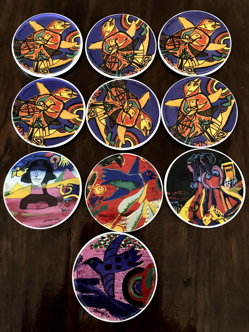 10x Sous-verres Corneille et 1 Bol