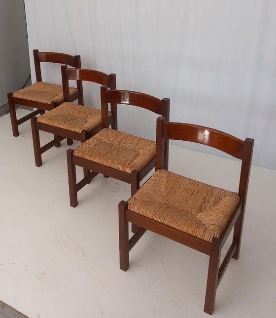 Image 1 of Set of 4 Torbecchia Chairs by Giovanni Michelucci for Poltronova, 70s