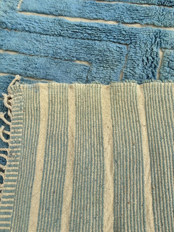 Moroccan Mrirt Rug Blue 185x250 cm, Handmade Berber Wool Rug – Rugs & carpets (photo 3 of 9)