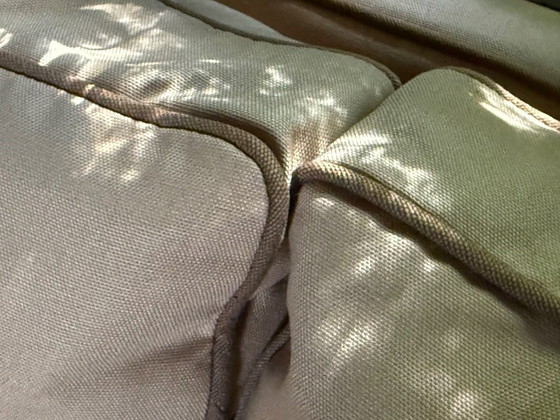 Image 1 of Ensemble de canapés en duvet d'origine des années 1970 avec housses uniques, fabriquées sur mesure aux États-Unis.