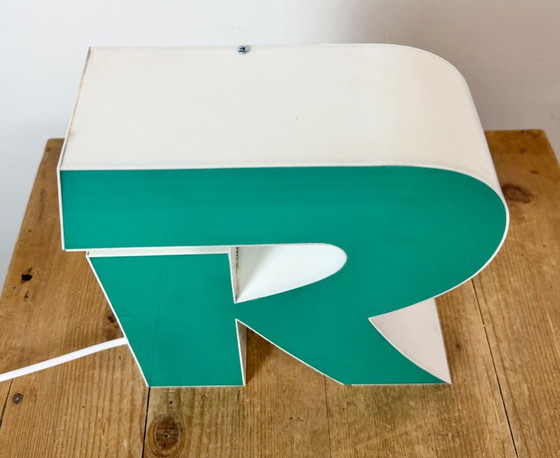 Lettre R lumineuse verte vintage, années 1970 – Objets déco, Plastic (photo 10 of 16)