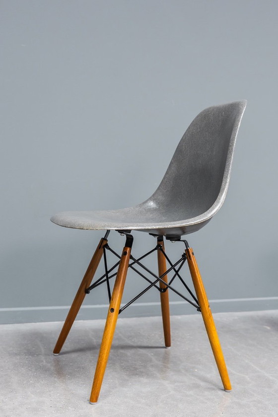 Image 1 of Sedie Eames DSW Elephant in fibra di vetro grigia, 6x