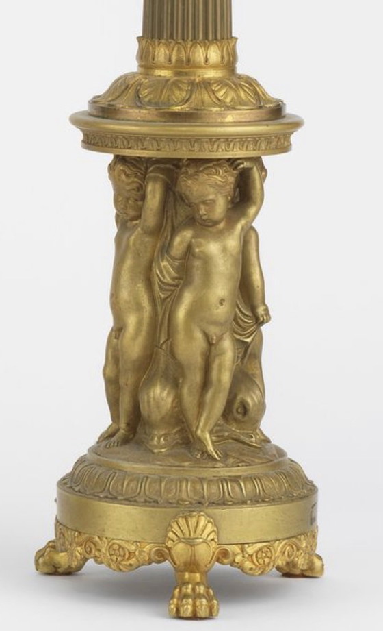 Image 1 of Candélabres 7 feux en bronze doré Style Napoléon III 72 cm Très décoratifs