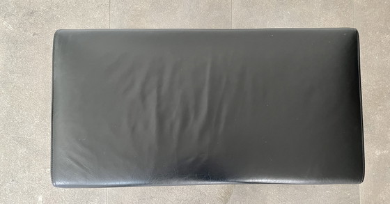 Image 1 of Leolux Patachou Pouf - Schwarzes Leder.