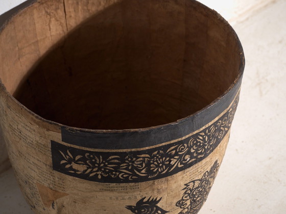 Antique Chinese papier-mâché container – China, circa 1900 – Decorative Objects, Paper, Rustic (photo 32 of 40)