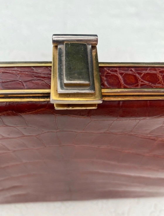 Lancel handtas croco vintage uitstekend – Top handle tassen, Leather (photo 6 of 9)
