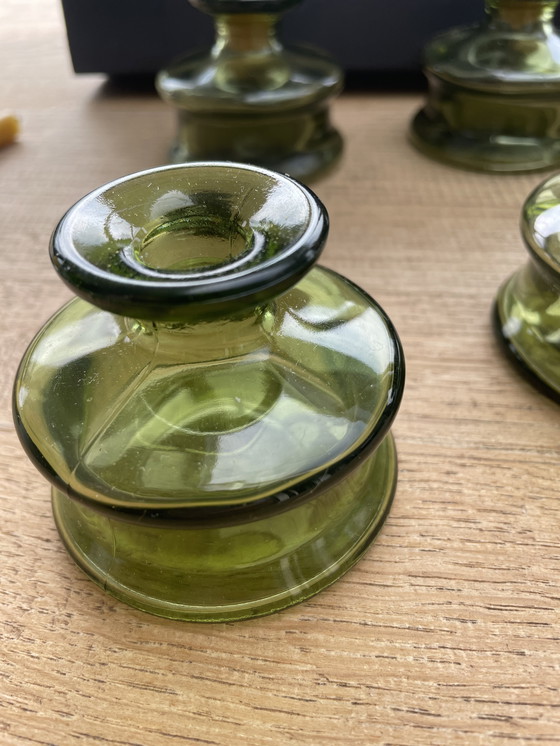 Image 1 of Set of 5 Dansk Design "Inkwell" candlesticks from the 1960s
