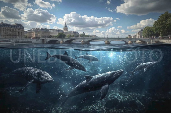 Image 1 of Photo imprimée sur plexiglas / Paris sous l'eau / paris