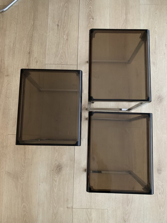 Image 1 of Tavolini Marc Berthier in plexiglass cromato vintage