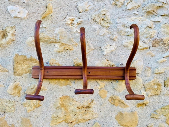Image 1 of Bugholz, Wandhalterung, Garderobe und Hutständer von Japy Frères, ca. 20er/30er Jahre