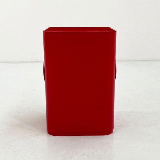 Image 1 of Cesto per la biancheria rosso di Anna Castelli per Kartell, anni '70