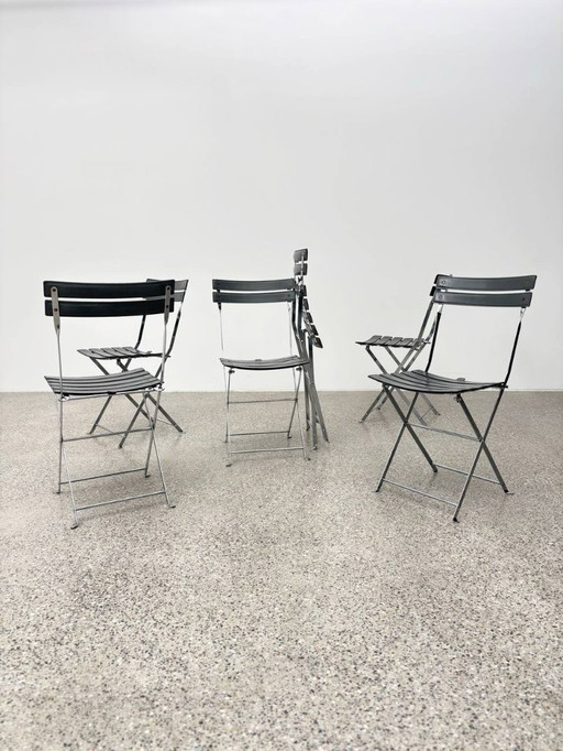 Set of 6 Celestina folding chairs by Marco Zanuso for Zanotta