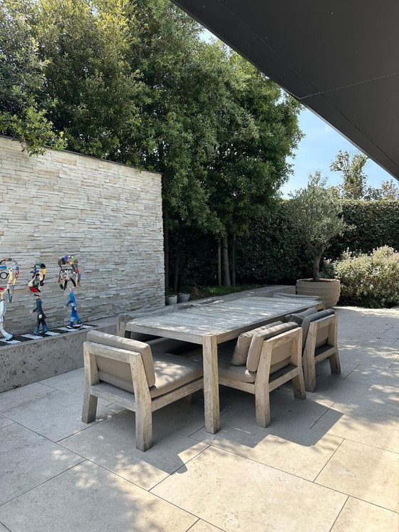 Original Piet Boon PB Collection Outdoor Lounge Dining Set – Solid Teak – 6 Chairs – Garden sets, Wood (photo 2 of 7)