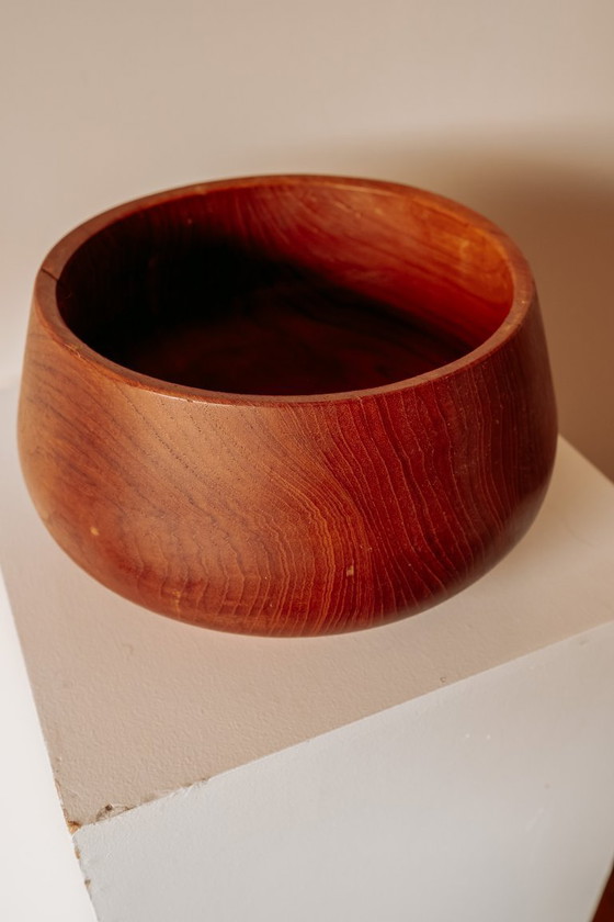 Image 1 of Saladier ou coupe à fruits vintage danois en teck, années 1970