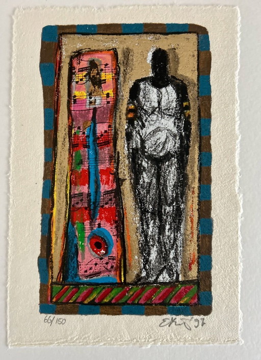 Silkscreen Eric Toebosch on passepartout