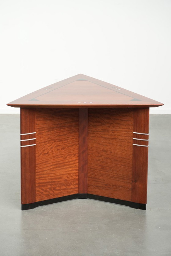 Image 1 of Tavolino/tavolino laterale di lusso dal design triangolare, in stile Art Déco, della serie Decoforma, firmato Schuitema.