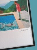 D. Hockney – Portrait lithographique d'un artiste – Encadré