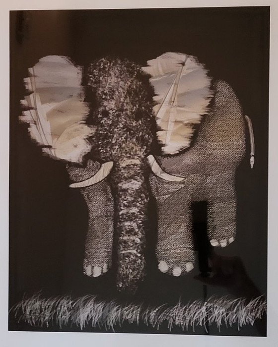 Jan Wolczak - Elefant - 14/100, Lithographies et sérigraphies, Papier, Noir, Modern (photo 2 sur 5)