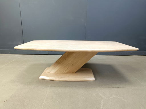 Vintage Travertine Coffee Table, 1980s
