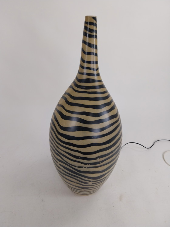 Image 1 of 1 x fiberglass floor lamp "zebra" 80cm high