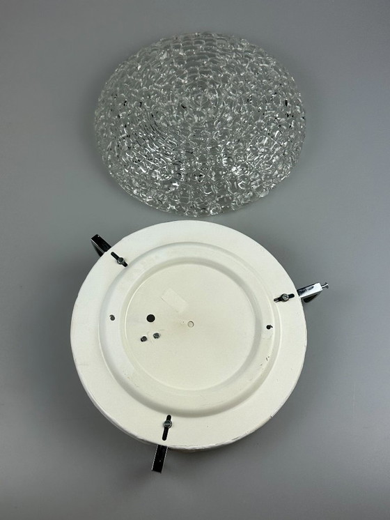 Image 1 of 60s 70s Lamp Plafoniere Inbouw Ijsglas Space Age Design