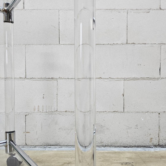 Vintage glass and chrome drinks trolley / tea trolley / side table (mobile) – Bar carts (photo 11 of 14)