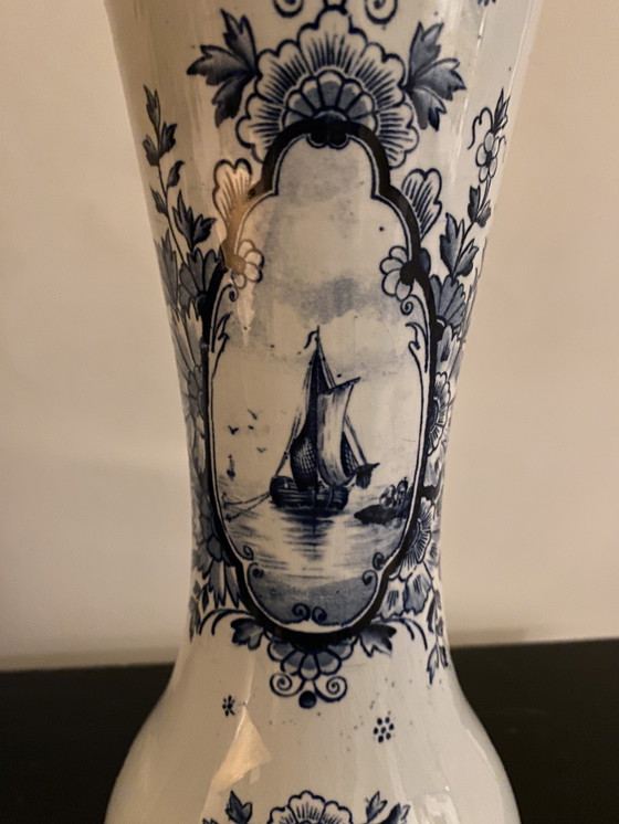 Image 1 of Delfts blauwe vaas 32cm hoog