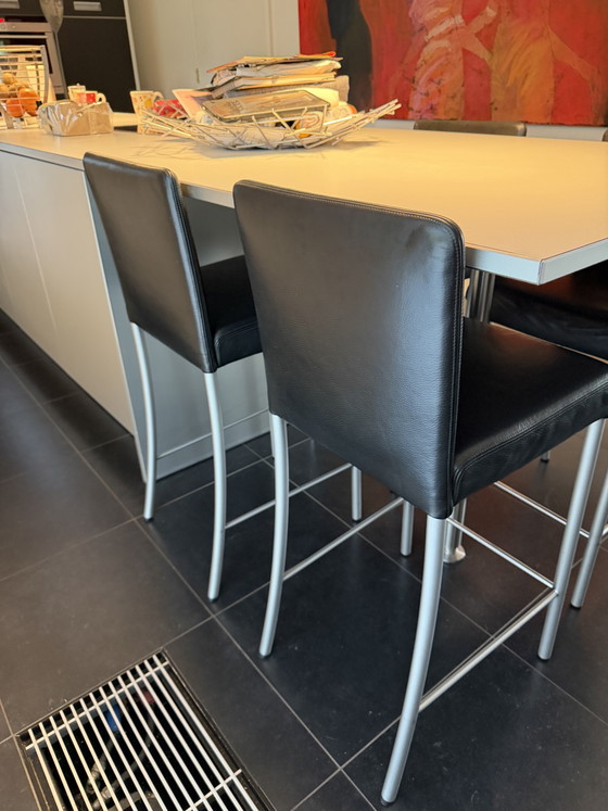 4 Hockers Walter Knoll – Barkrukken, Leather, Metal (photo 3 of 15)
