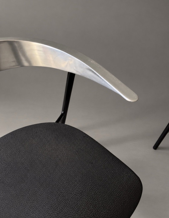 4 Sillas de comedor Gala — Bernal & Isern para Sellex, 1988 – Aluminio, Metal (photo 6 of 15)