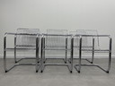 Set van 6  vintage draadstalen stoelen
